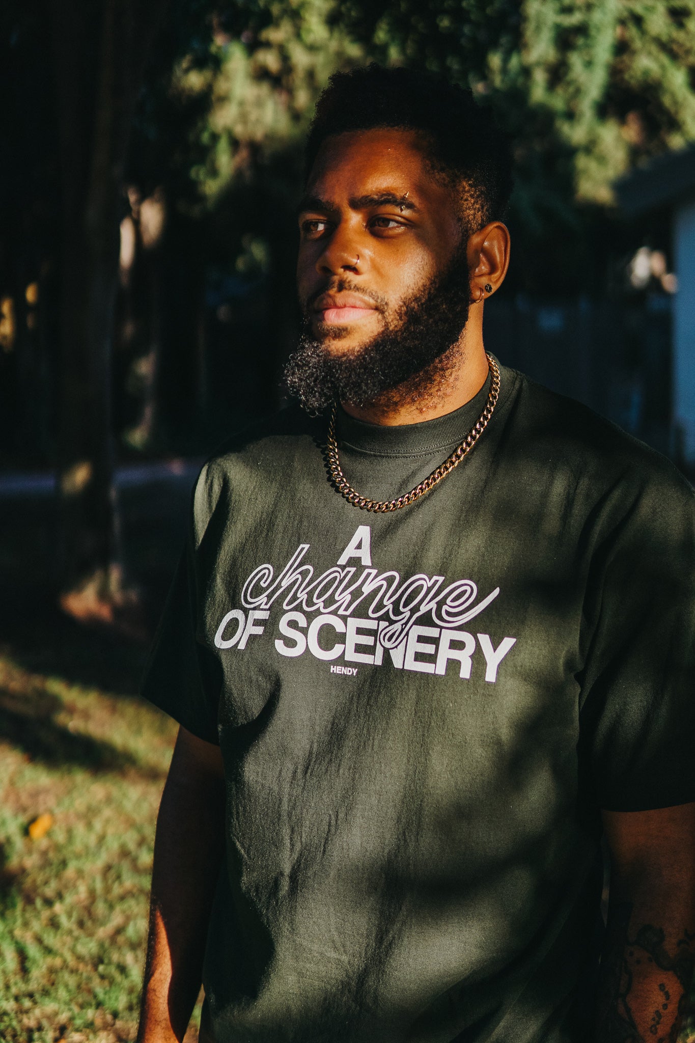 "A Change of Scenery" | Forest Green Tee